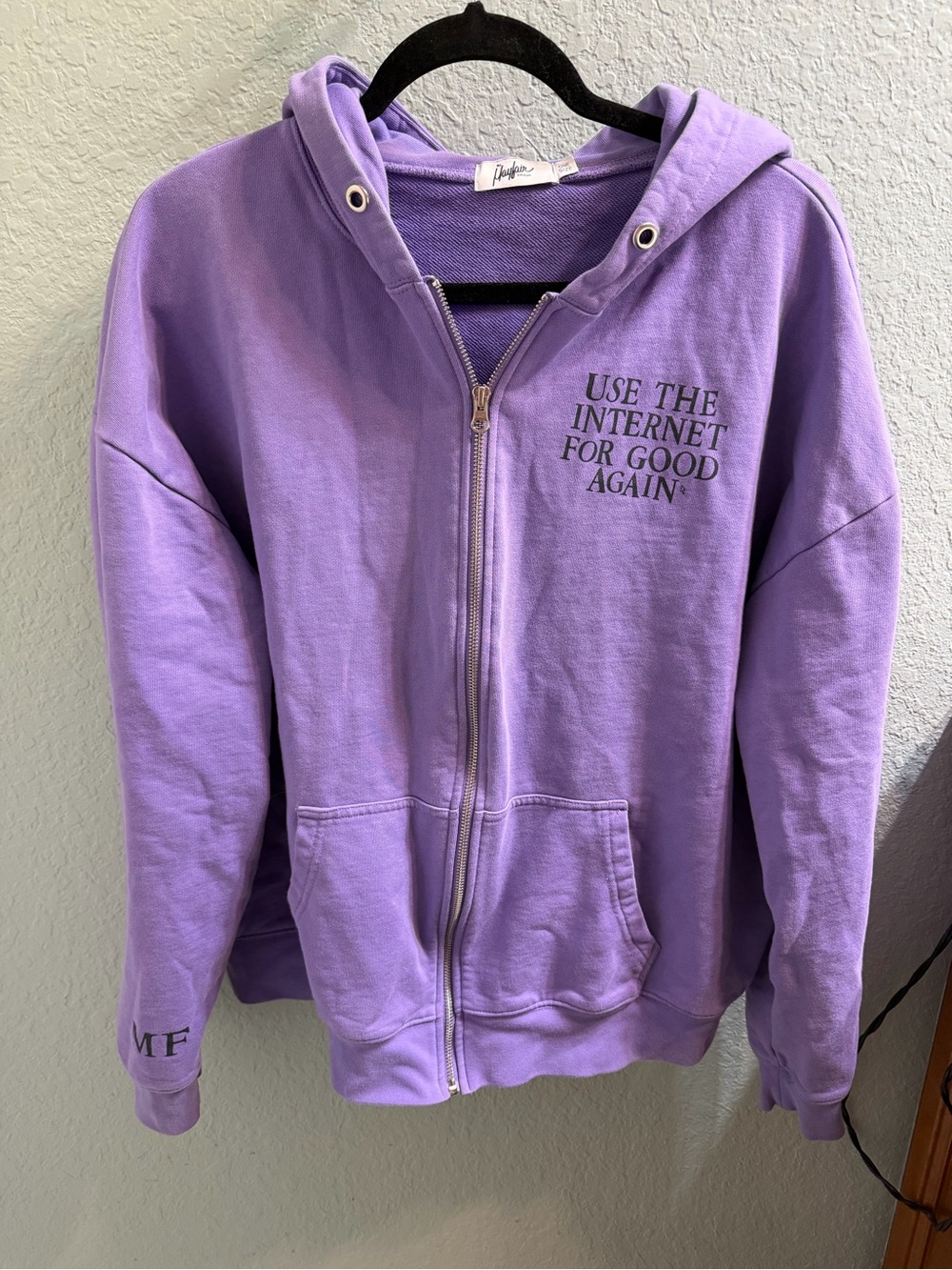 The Mayfair Group Graphic Hoodie  and shorts "Use the Internet for Good Again"